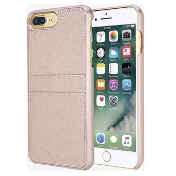 NWT Michael Kors Saffiano Leather Pocket Card iPhone 7+ Case (New in Box) - Picture 2 of 2